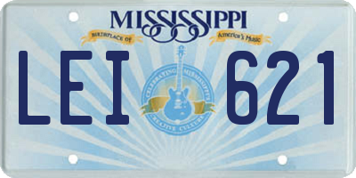 MS license plate LEI621