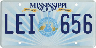MS license plate LEI656