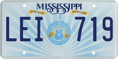 MS license plate LEI719