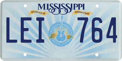 MS license plate LEI764