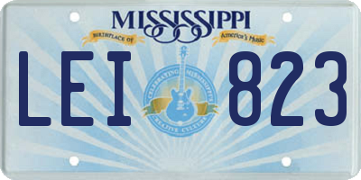 MS license plate LEI823