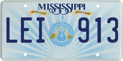 MS license plate LEI913