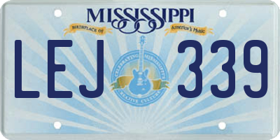 MS license plate LEJ339