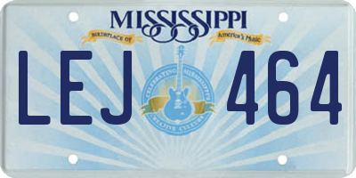 MS license plate LEJ464