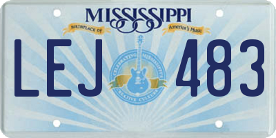 MS license plate LEJ483