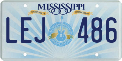 MS license plate LEJ486
