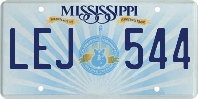 MS license plate LEJ544