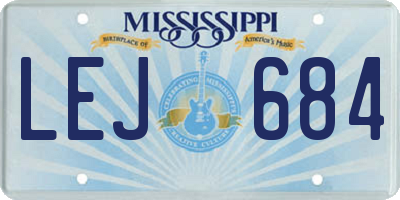 MS license plate LEJ684