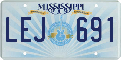 MS license plate LEJ691