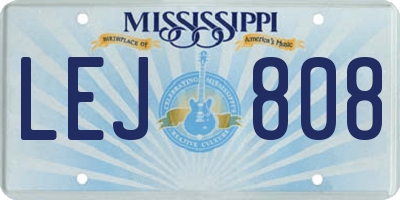 MS license plate LEJ808