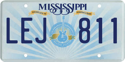 MS license plate LEJ811