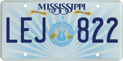 MS license plate LEJ822