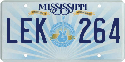 MS license plate LEK264