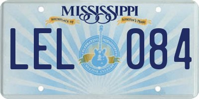 MS license plate LEL084