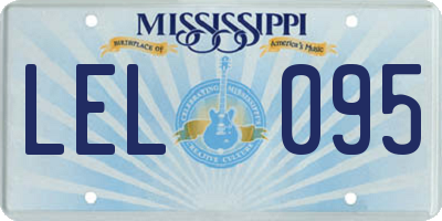 MS license plate LEL095