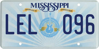 MS license plate LEL096