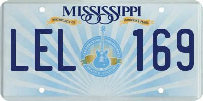 MS license plate LEL169