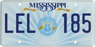 MS license plate LEL185