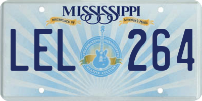MS license plate LEL264