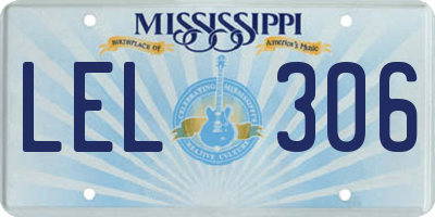 MS license plate LEL306