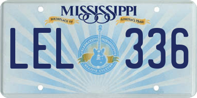 MS license plate LEL336