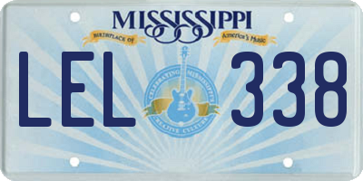 MS license plate LEL338