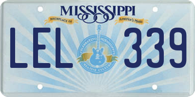 MS license plate LEL339