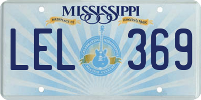 MS license plate LEL369