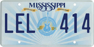 MS license plate LEL414
