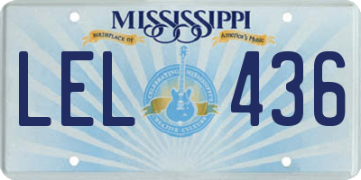 MS license plate LEL436