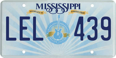 MS license plate LEL439