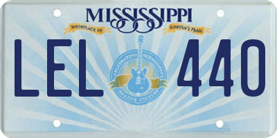 MS license plate LEL440