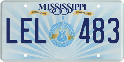 MS license plate LEL483