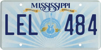 MS license plate LEL484