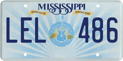 MS license plate LEL486