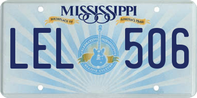 MS license plate LEL506