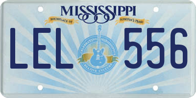 MS license plate LEL556