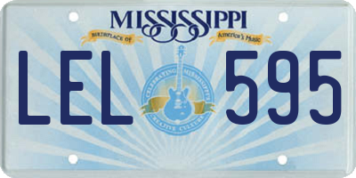 MS license plate LEL595