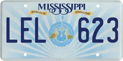 MS license plate LEL623