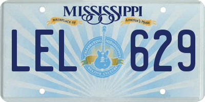 MS license plate LEL629