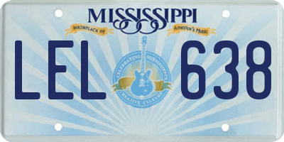 MS license plate LEL638