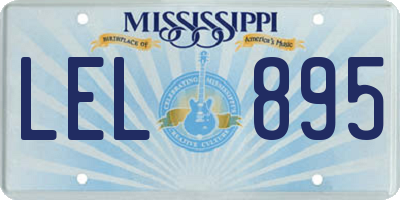 MS license plate LEL895