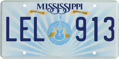 MS license plate LEL913