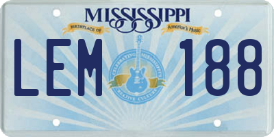 MS license plate LEM188