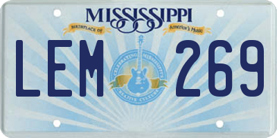 MS license plate LEM269