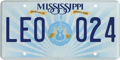 MS license plate LEO024