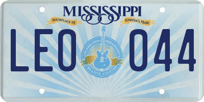 MS license plate LEO044