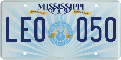 MS license plate LEO050