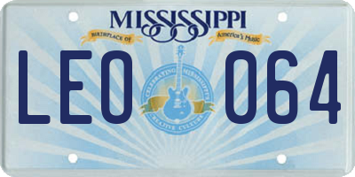 MS license plate LEO064