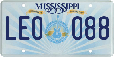 MS license plate LEO088